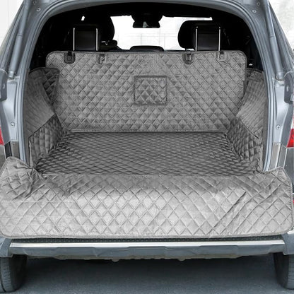 SUV Cargo Liner for Dogs, Trunk Cover with Bumper Flap Protector | Waterproof Pet Cargo Cover with Side Flaps, Dog Car Seat Cover with Non-Slip Mat, Prevents Scratches, Pet Hair, Mud, and Dirt by PETICON