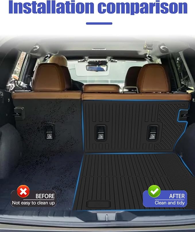 Cargo Liners Backrest Mat Compatible with Subaru Outback Accessories 2026 with Hook&Loop Rear Trunk Mat Rear Seat Back Cover Protector All Weather Anti-Slip Split Dog Liner - Image 2