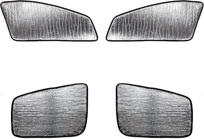 Custom Fit Car Side Window Sunshade for 2013-2019 Cadillac XTS - Set of 4 Front and Rear Window Sun Shades, Reflective UV Heat Shield, Real Aluminum Foil, Custom Cut by AutofitPro