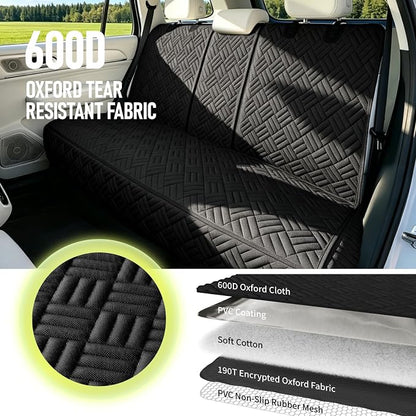 Dog Car Seat Cover for Back Seat, Waterproof 600D Oxford Protector | Non Slip Scratch Resistant Bench Cover, Easy to Clean, Fits Full-Size Trucks/SUVs, 60 Inch, for Travel and Daily Use, - Image 4