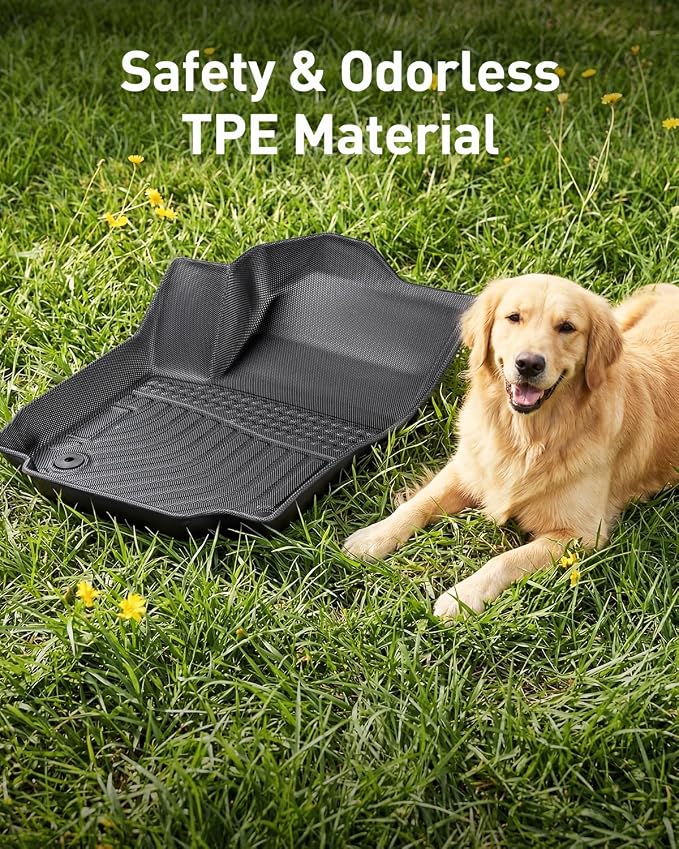 Car Floor Mats for Chevy Equinox for GMC Terrain 2018-2024 | All Weather Car Interior Accessories | Custom Fit Carpets | TPE Rubber Liners | Black Rugs - Image 9