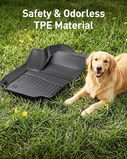Car Floor Mats for Chevy Equinox for GMC Terrain 2018-2024 | All Weather Car Interior Accessories | Custom Fit Carpets | TPE Rubber Liners | Black Rugs - Image 9