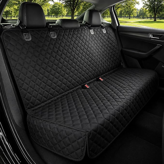 Dog Car Seat Cover & Protector, Pet Back Seat Cover for Cars & SUVs, 54" | Fits compact SUVs, EVs & sedans; protects rear bench and car interior from pet hair, kid spills, baby boy messes, and stains. by Fidozen%EF%BC%8CLoveOurDogs