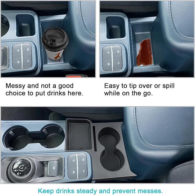 CDEFG 2022-2024 Maverick Car Cup Holder Organizer for Maverick Center Console CupHolders Expander Fit for First Row and Second Row 2022 2023 2024 Maverick Pickup Truck Interior Accessories, 2PCS - Image 7