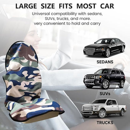 Car Seat Covers 1 Pack Waterproof Towel Car Seat Cover Universal Fit for Most Trucks SUV Fitness Athletes Pets Gym and Water Sport，Camouflage - Image 7