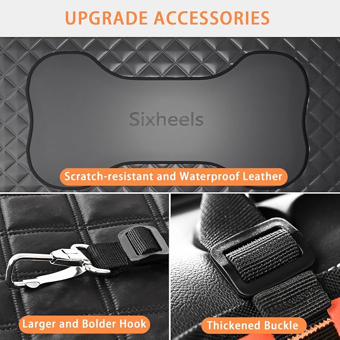 Truck Dog Seat Cover Back Seat Protector, Large Space Backseat Extender with Soft Inflatable Cushion Comfortable Dog Hammock, Waterproof Dogs Bed Rear Travel Accessories for Truck - Image 4