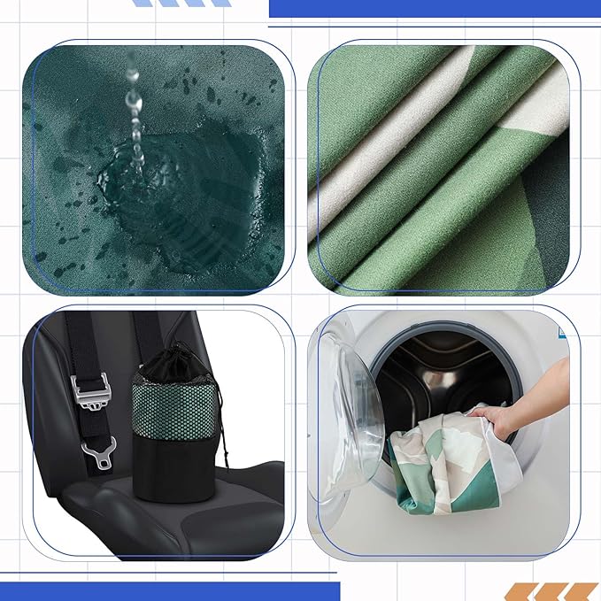 Hahafelt 1 Pack Car Seat Towel Cover with Storage Bag, Yosemite Style | 63 x 32 in Car Towel Seat Cover Non Slip Waterproof, Gym Workout Swimming Running, Machine Washable Sweat Absorbent Protector - Image 3