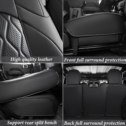 Coverado Seat Covers Fullset for Jeep Wrangler, Waterproof Car Seat Covers for Automotive Truck Seat Covers Custom Fit for 2018-2026 Jeep Wrangler JL 4-Door with Rear Cupholder Only，Black - Image 5