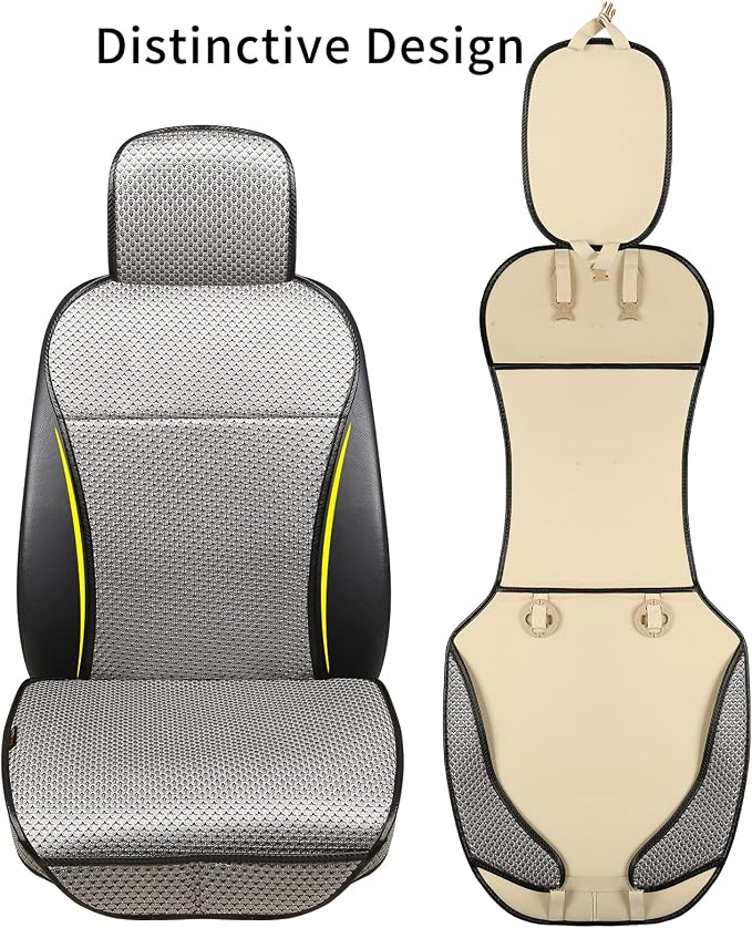 Auto Newer Luxury Breathable Car Seat Cover Fit Four Seasons, Universal Front of Car Seat Cushions, Bottom Seat Covers of Full Wrapped Edge,Universal Fit for 95% Cars,SUV,Pickup,Van(Grey，1PCS) - Image 4