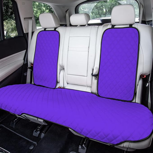 FH Group Car Seat Cover Cushion - Cars Trucks SUV, Neosupreme Car Seat Cushions, Waterproof Car Seat Cover Cushion, Universal Fit Car Seat Protector Rear Set Purple - Image 2