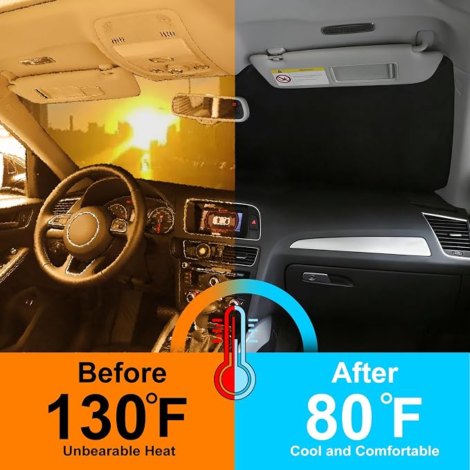 Front Windshield Sun Shade Foldable Car Front Window Sun Shade Windshield Shade Custom Fit for 2021-2025 2026 Kia Sorento SUV Block UV Rays Accessories Heat Keep Cooler - Image 6
