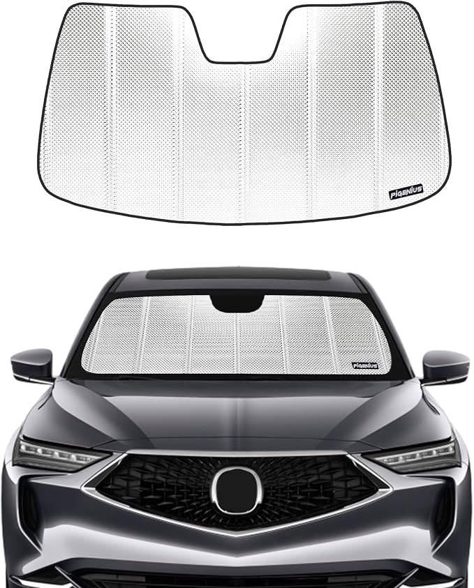 Pigenius Windshield Sun Shade for 2014-2020 Acura MDX. Front Window Sunshade with Storage Bag by Pigenius