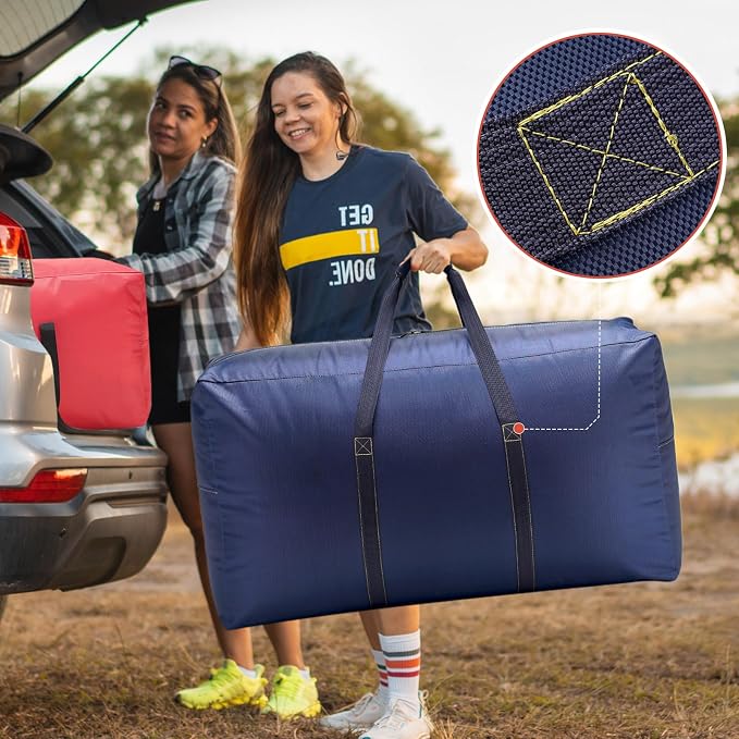 Extra Large travel duffel bag with Strong Handles, 230L Waterproof duffel bag, Durable Zippers, Extra Large Storage Totes for Space Saving and Moving Supplies, Blue - Image 8