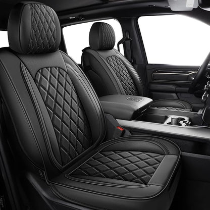 Dodge Ram Seat Covers Full Set Fit for 2009-2026 Ram 1500/2500/3500 | Ram Seat Covers Black,Waterproof Truck Seat Covers ,ram 1500 2500 3500 Seat Covers, Heavy Duty with Split Flat Bench 40/60 by MIROZO