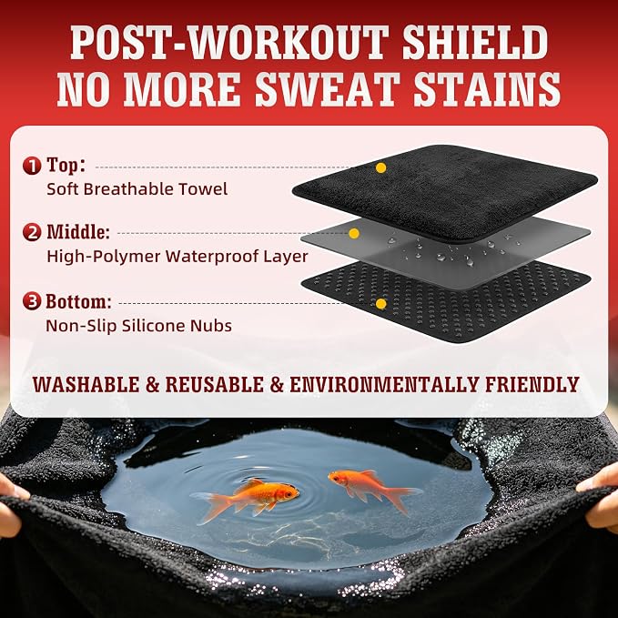 Car Seat Cover Towel GRS Certified Recycled, Waterproof & Washable, Non-Slip Universal Fit for Cars SUVs, Sweat Protection for Gym, Kids, Pets & Travel (Black, 2 Pack) - Image 3