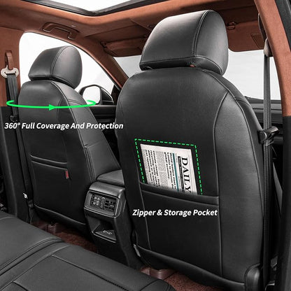 coverdream Custom Seat Covers for 2023-2026 Honda CR-V,Premium Faux Leather Car Seat Cover Set,Full Set Waterproof SUV Seat Protector,Armrest Covers Included (Black) - Image 4