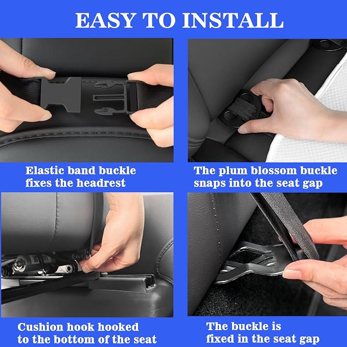 TOPABYTE Rear Car Seat Cover Custom Fit for Tesla Model Y Juniper 2020-2026 | Breathable Interior Seat Cushion Rear Back Seat Protector All Season Protection Anti-Slip Accessories - Image 5