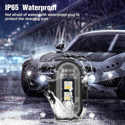 4PCS Wireless LED Strobe Lights with Remote Control, 8 Colors Rechargeable Led Lights Anti-Collision LED Emergency Warning Lights for Car Motorcycle Bike Drone Aircraft - Image 4
