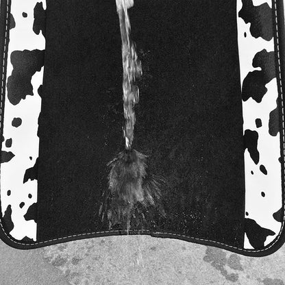 CAR PASS Waterproof Universal 3Pcs Car Floor Mats, Cow Print Car Mats Fit for SUV,Vans,sedans, Trucks,Set of Vehicles Car Carpet with Driver Heel Pad and Nibs Backing, Cute Women Girly (Black White) - Image 6