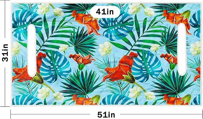 ENYORSE Golf Cart Seat Covers, Tropical Floral Seat Towel Blanket, Soft Breathable Microfiber, Keeps Seats Cool & Comfortable, 51”x31”, Fits 2 & 4 Passenger EZGO, Yamaha,Club Car Carts - Image 4