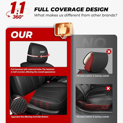 TTX LIGHTING Custom Fit Seat Covers for Subaru Outback 2010-2014 | All-Season Interior Protection with Original Seat Pattern, Waterproof Faux Leather, Airbag Compatible - Image 7