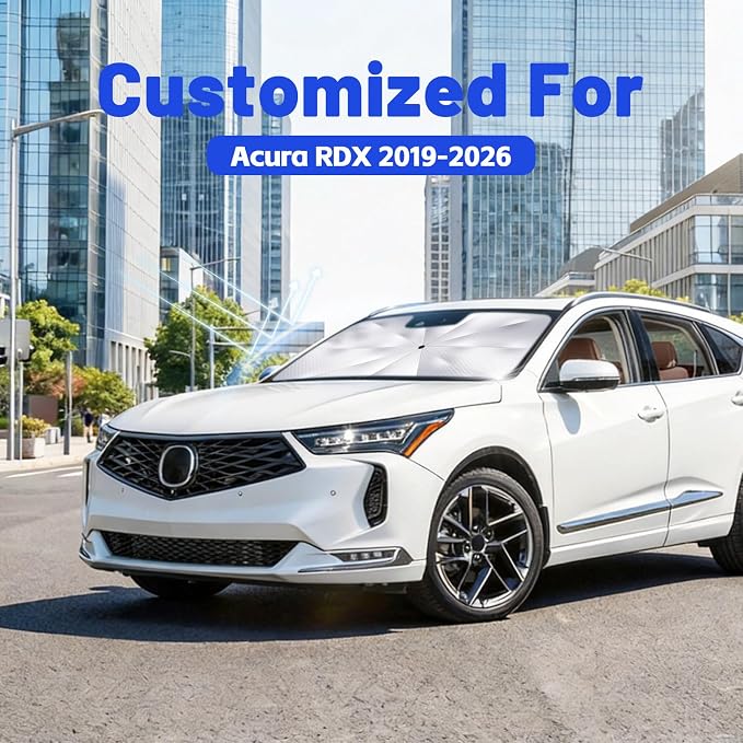 Car Windshield Sun Shade for Acura RDX 2019-2026, Foldable Car Sunshade | For Front Window,Car Shades Umbrella with Reflective Coated Fabric, Sun Visor Keep Car Cool&Protects Interior,1:1 Exact Fit - Image 2