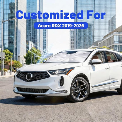Car Windshield Sun Shade for Acura RDX 2019-2026, Foldable Car Sunshade | For Front Window,Car Shades Umbrella with Reflective Coated Fabric, Sun Visor Keep Car Cool&Protects Interior,1:1 Exact Fit - Image 2