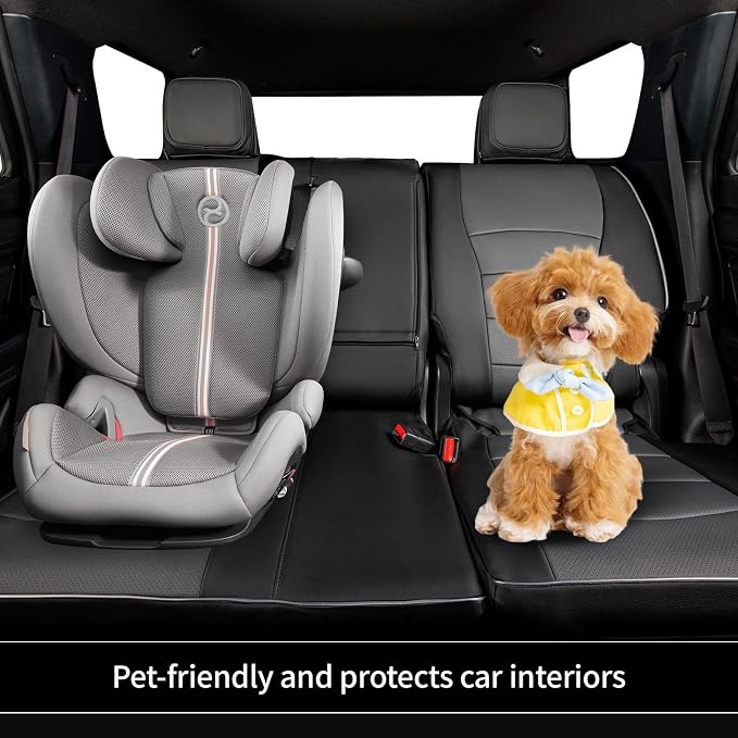 EKR Car Seat Covers Custom Fit for Toyota 4Runner(7 Seats) Full Set | for Toyota 4 Runner 2025-2026 Seat Covers for SUV Trucks,Airbag Compatible,Waterproof Pet-resistant,Faux Leather(Black/Gray) - Image 6