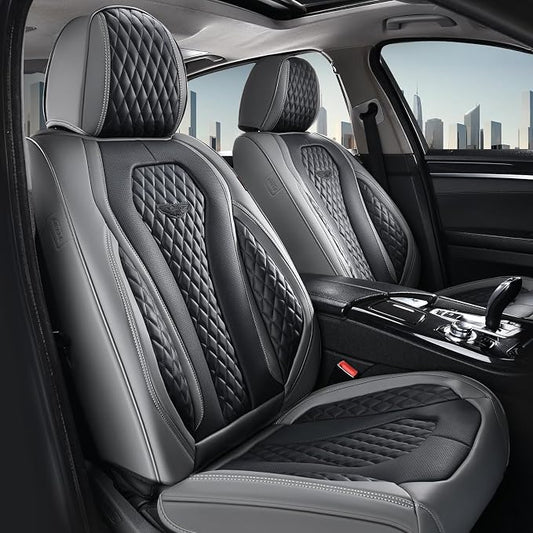 Coverado Car Seat Covers Full Set, Black Seat Covers, Automotive Car Seat Cover, Car Seat Cushion, Car Seat Covers Front Seats Back Seat Covers, Car Seat Protector Universal Fit Most Cars by COVERADOAUTO