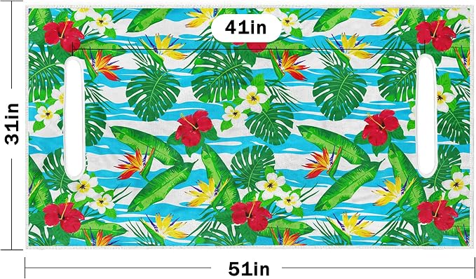 ENYORSE Golf Cart Seat Covers, Tropical Floral Seat Towel Blanket, Soft Breathable Microfiber, Keeps Seats Cool & Comfortable, 51”x31”, Fits 2 & 4 Passenger EZGO, Yamaha,Club Car Carts - Image 4