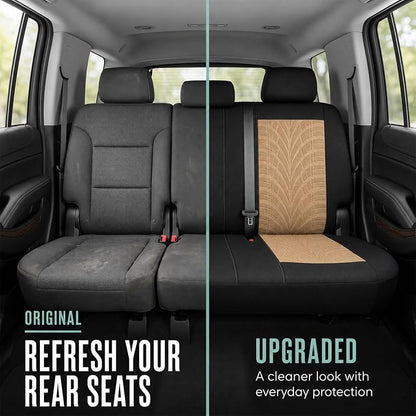 FH Group Rear Set Travel Master Car Seat Covers - Universal Fit, Split Bench Rear Seat, Washable, for SUV, Sedan, Beige - Image 8