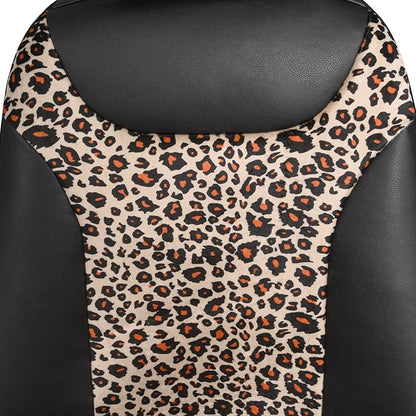 AUTOFAN Universal Fit Front Car Seat Covers (2-Pack) – Premium PU Leather with Leopard Print Design, Airbag Compatible, Easy Installation, Stylish Interior Upgrade for Cars & SUVs - Image 5