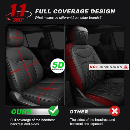 TTX LIGHTING Custom Fit Seat Covers for Subaru Outback 2010-2014 | All-Season Interior Protection with Original Seat Pattern, Waterproof Faux Leather, Airbag Compatible - Image 5