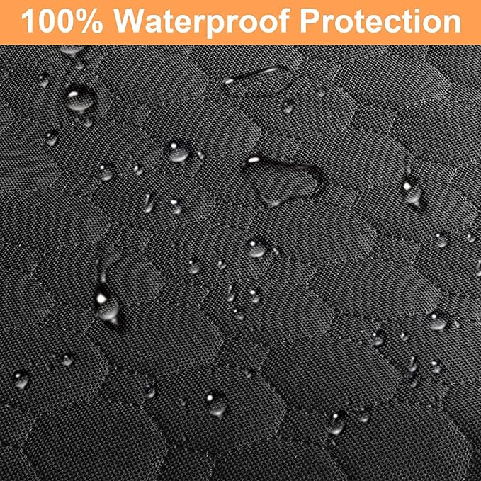 Mancro Dog Car Seat Cover, Waterproof Back Seat Pet Cover for Dogs, Black | X-Large, 600D Heavy Duty & Scratch-Resistant Back Seat Pet Cover for Dogs, Nonslip Underside, Fits for Sedan, Trucks and SUVs - Image 3