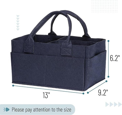 Mr. Pen- Baby Diaper Caddy Organizer, Navy Blue | Nursery Storage Bin and Car Organizer for Diapers and Baby Wipes - Image 2