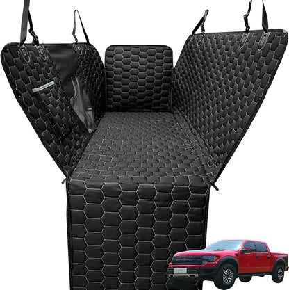 Meginc Dog Car Seat Cover for Trucks, Dog Seat Cover for Back Seat Protector F150 Ram 1500, Waterproof Dog Hammock for Truck with Mesh Window Heavy Duty Seat Cover for F-Series/GMC Sierra/Silverado by Meginc