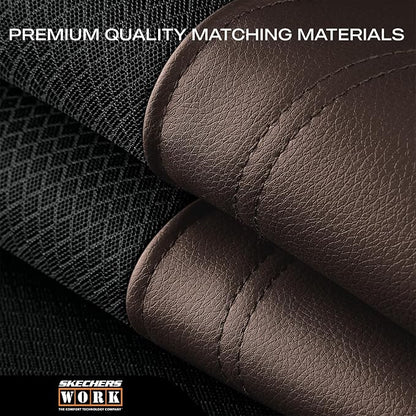 Skechers Work Seat Covers, Leather Car Seat Covers 5-Times Stronger Built-in Webbing, Oxford Fabric Front Seat Cover, Airbag Compatible, Automotive Comfort for Cars, Trucks, SUVs,Brown - Image 6