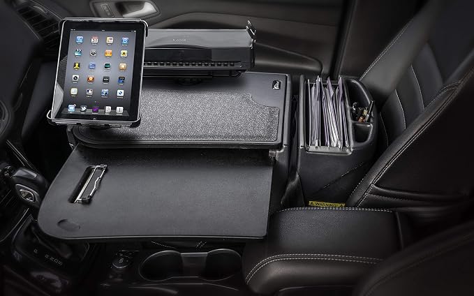 AutoExec AE-GMCD-PI-TAB-PS-BT GripMaster Car Desk for Your Vehicle Workstation and Mobile Office, Black with 400 watt Power Inverter,Tablet Mount and Printer Stand | 400 Watt Power Inverter, Tablet Mount, Printer Stand, Vehicle Workstation and Mobile O... - Image 2