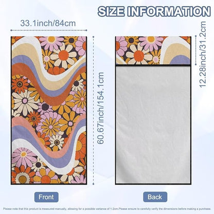 Hippie Flower Car Towel Seat Cover Breathable Soft Front Seat Towel Cover Fashion Cars Accessories Easy to Installation for Cars SUV Trucks - Image 7