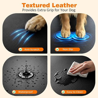 URPOWER XL Hard Bottom Dog Seat Cover for Full-Size Truck Back Seat | 400 lbs Support, 45% More Space, PU Leather, Waterproof, Scratch Resistant, Non-Slip, Mesh Window, Dog Seat Belt Included - Image 3