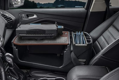 AutoExec AE-FMEF-PS-21M Efficiency FileMaster Car Desk for Your Vehicle Workstation and Mobile Office, Mahogany with Printer Stand | Vehicle Workstation, Mobile Office, Printer Stand - Image 3