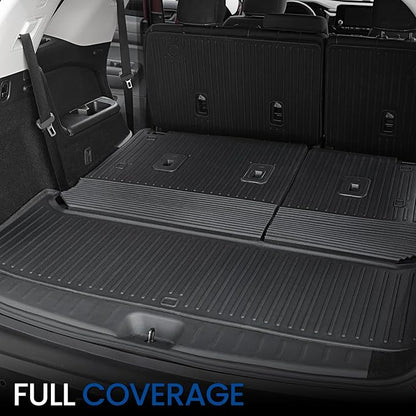 Cargo Mat for Nissan Pathfinder 2022-2026 7/8 Seats Accessories | One-Piece Cargo Liner & Rear Seat Back Protector, Sub-Trunk Mat, All Weather TPE, Non Slip & Odorless, Quick Clean - Image 3