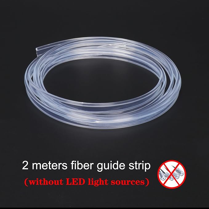 Fiber Optic Waterproof Car Side Glow LED Illumination Optic Fiber Band Car Interior Atmosphere Neon Cold Lights 2 Meters (6.56ft) - Image 2