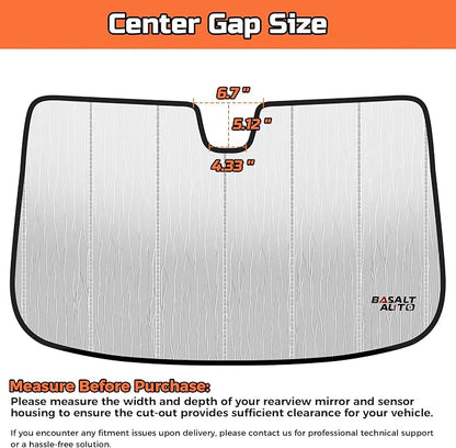 2017-2022 CR-V Windshield Sun Shade Compatible for 2017-2022 Honda CR-V Silver Reflective Foldable Front Sun Visor Sunshade Protector with Storage Bag Keep Interior Cool - Image 3