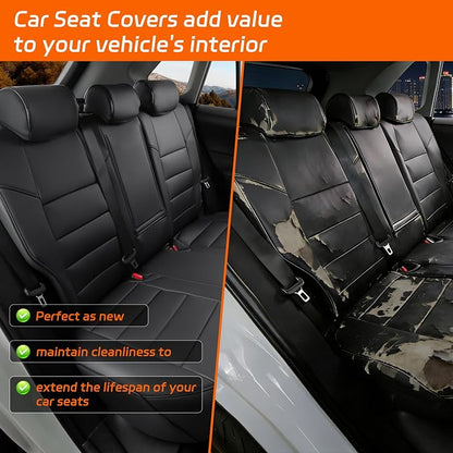 Ranaya Custom Fit Lexus Seat Covers for Lexus GX460 2012–2023 | for Base,Premium,Luxury,6-Passenger Full Set,(2nd Row Captain Chairs),Waterproof Leatherette, Pet & Kid Friendly,Black - Image 8