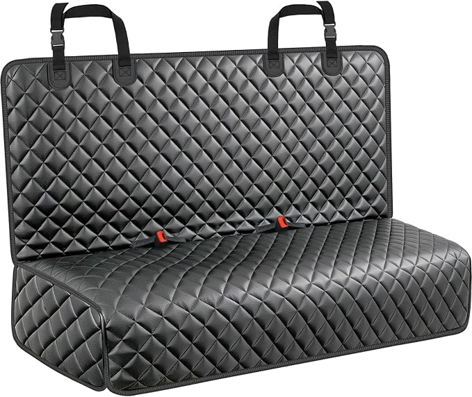 URPOWER Dog Car Seat Cover for Back Seat, Waterproof PU Leather | Non-Slip, Scratch-Resistant Rear Bench Seat Protector for Dogs, Easy to Clean, for Midsize Cars and Midsize SUVs by URPOWER