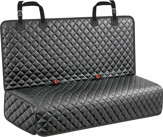 URPOWER Dog Car Seat Cover for Back Seat, Waterproof PU Leather | Non-Slip, Scratch-Resistant Rear Bench Seat Protector for Dogs, Easy to Clean, for Midsize Cars and Midsize SUVs by URPOWER