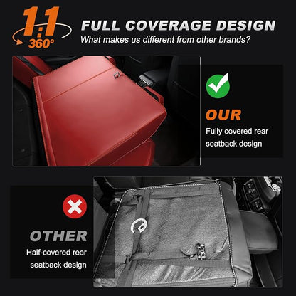 AOMSAZTO Custom Fit Car Seat Covers for Honda Accord 2018-2022 | EX-L,Touring,Sport,EX,Hybrid(Not for LX)-Faux Leather Waterproof Airbag Compatible Accord Seat Covers Full Set Red - Image 8