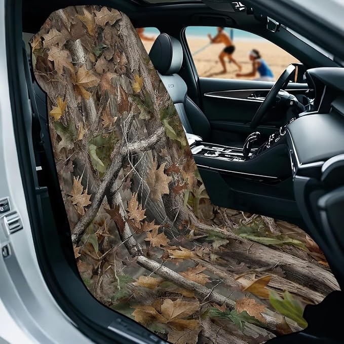 SEANATIVE Car Towel Seat Covers Auto Seat Towel Protector - Sweat Absorber for Family Road Trips Sports Swimming Hiking, Camo Hunting Print Automotive Seat Protector Car Interior Accessories - Image 2