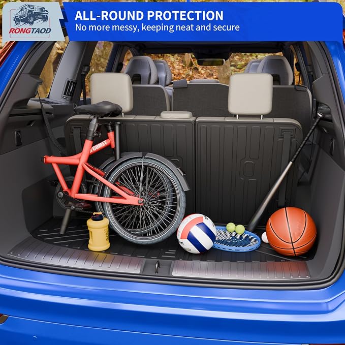 Rongtaod Trunk Mat with Backrest Mat for 2026 Hyundai Palisade Gas 7&8 Seat | Cargo Mat Cargo Liner Trunk Liner Back Seat Cover Protector TPE All Weather Palisade Accessories - Image 6